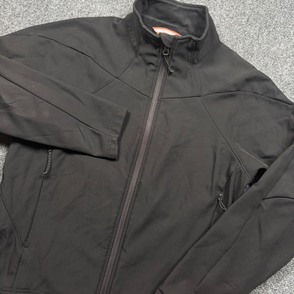 REI Softshell Jacket Womens Medium Black Full Zip Mock Neck 746499